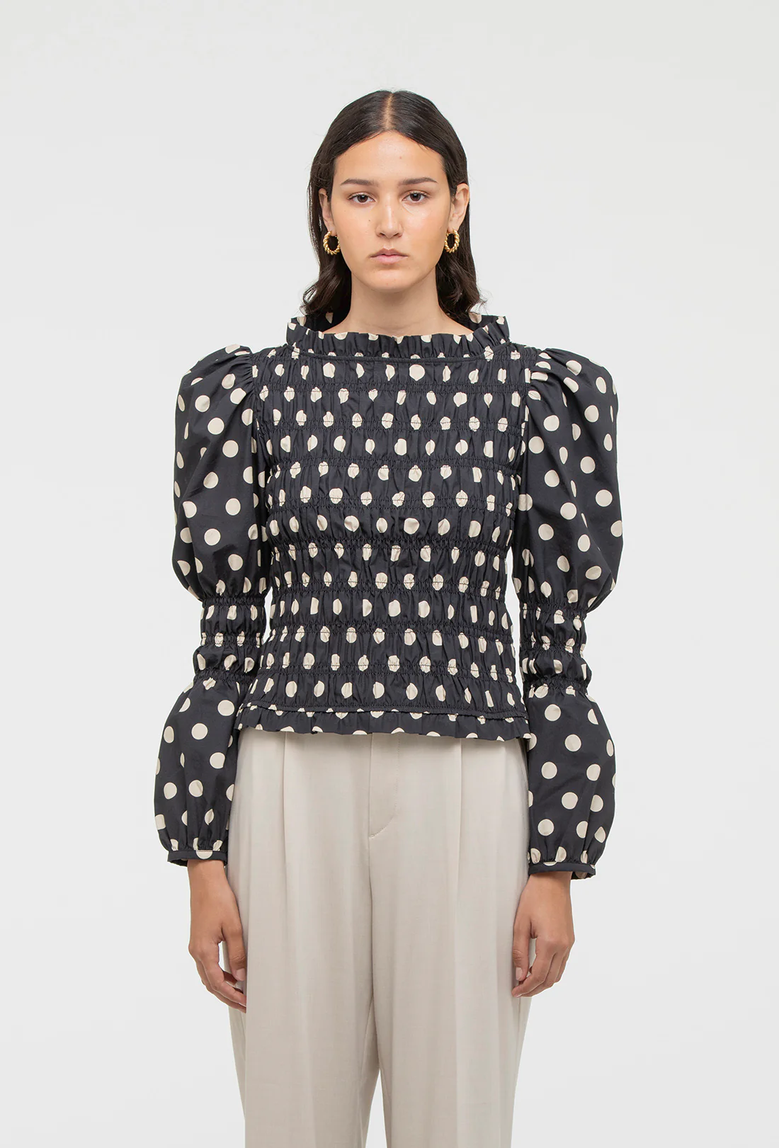 Antoon Blouse - Black/Ecru Spot - Image 3