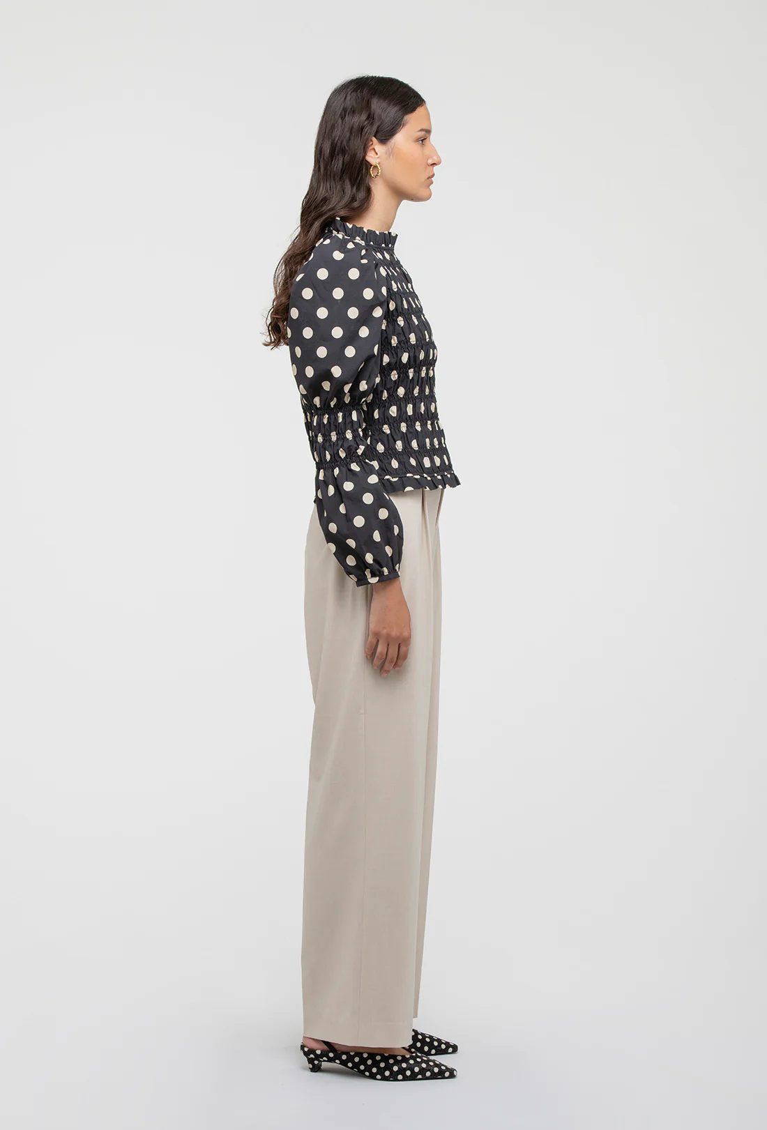 Antoon Blouse - Black/Ecru Spot - Image 4