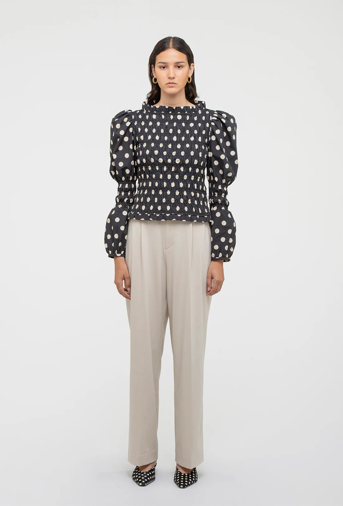Antoon Blouse - Black/Ecru Spot - Image 6