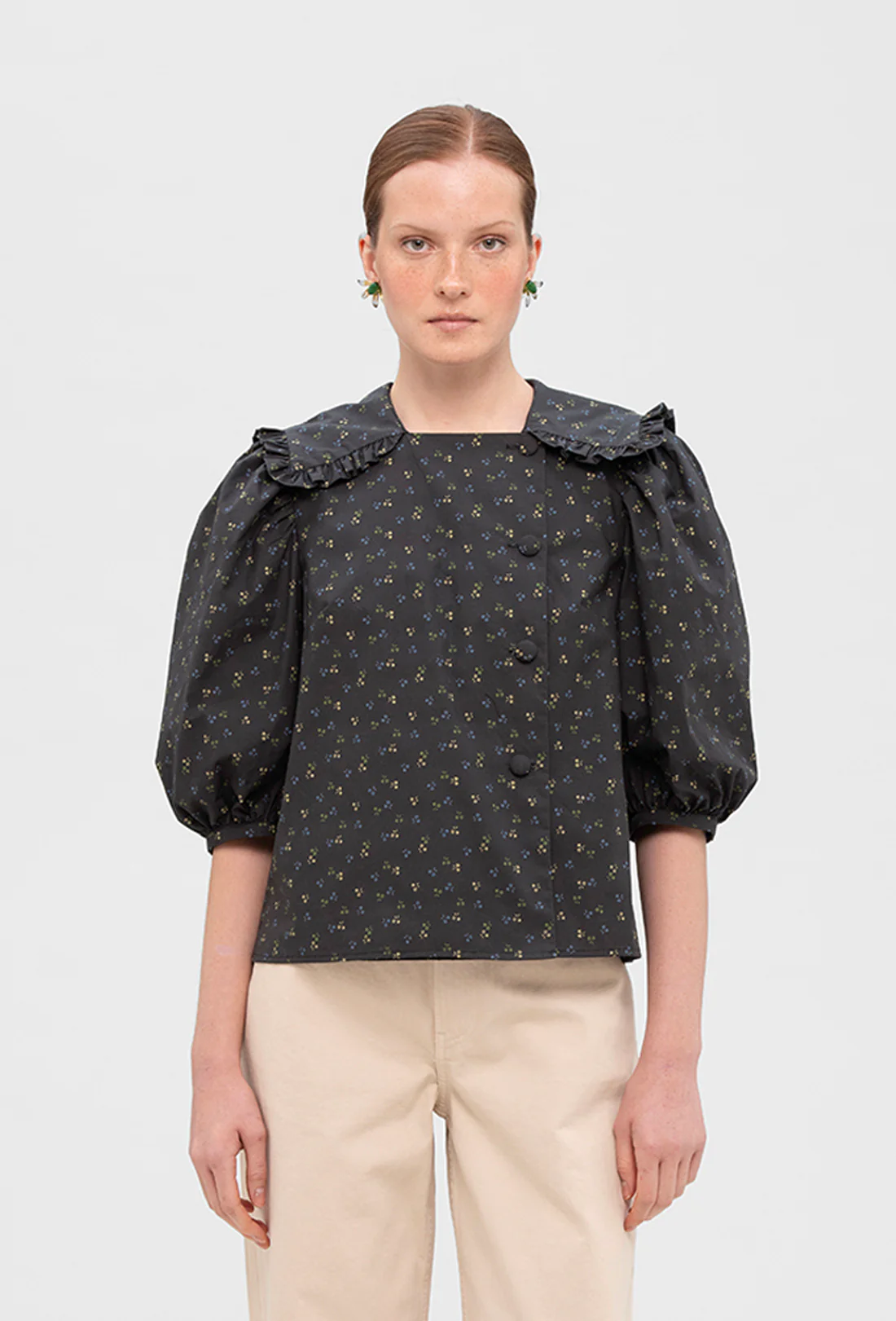Brooke Blouse - Black Ditzy Floral - Image 3
