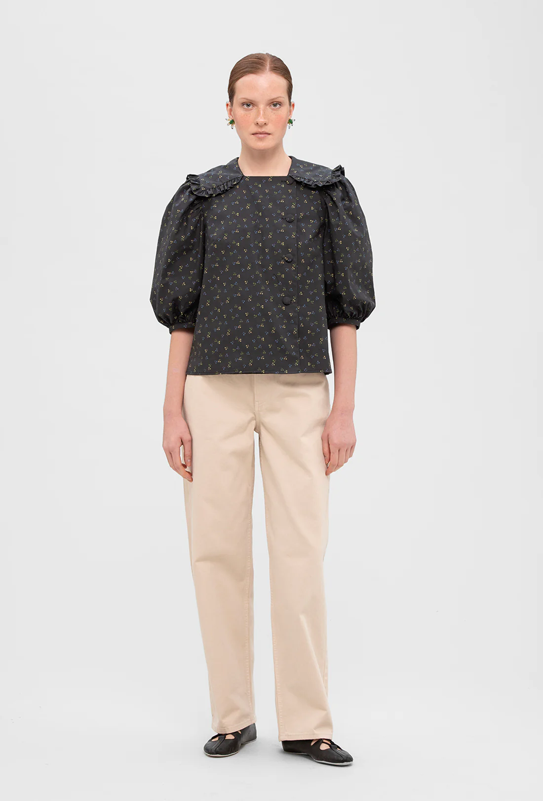 Brooke Blouse - Black Ditzy Floral - Image 5