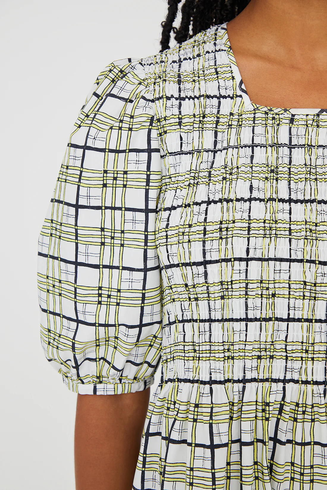 Daria Dress - Yellow/Black Check - Image 5