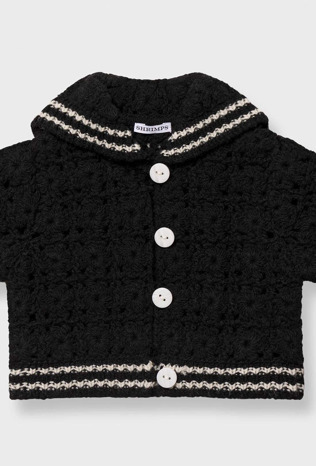 Dovie Baby & Kids Cardigan - Black/Cream - Image 5