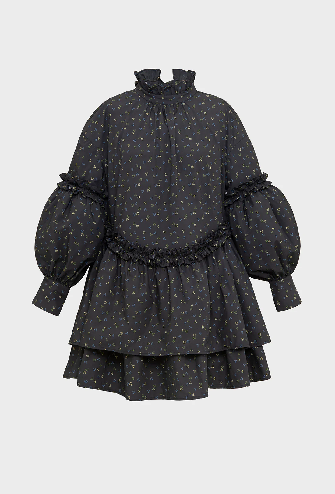 (Shipping End March) Irene Dress - Black Ditzy Floral - Image 4