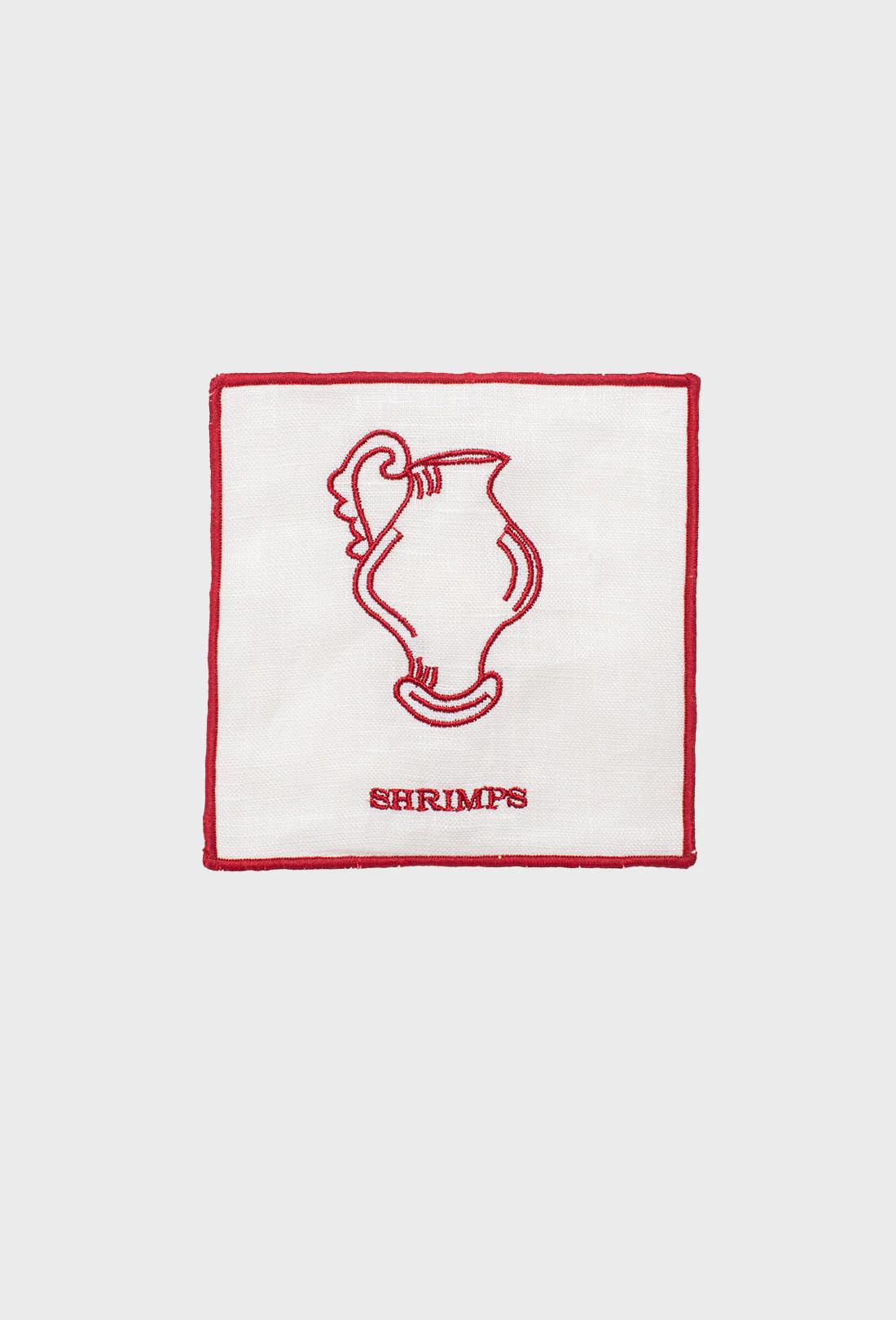 Meadow Set of 4 Coasters - Cream/Rose Red - Image 3