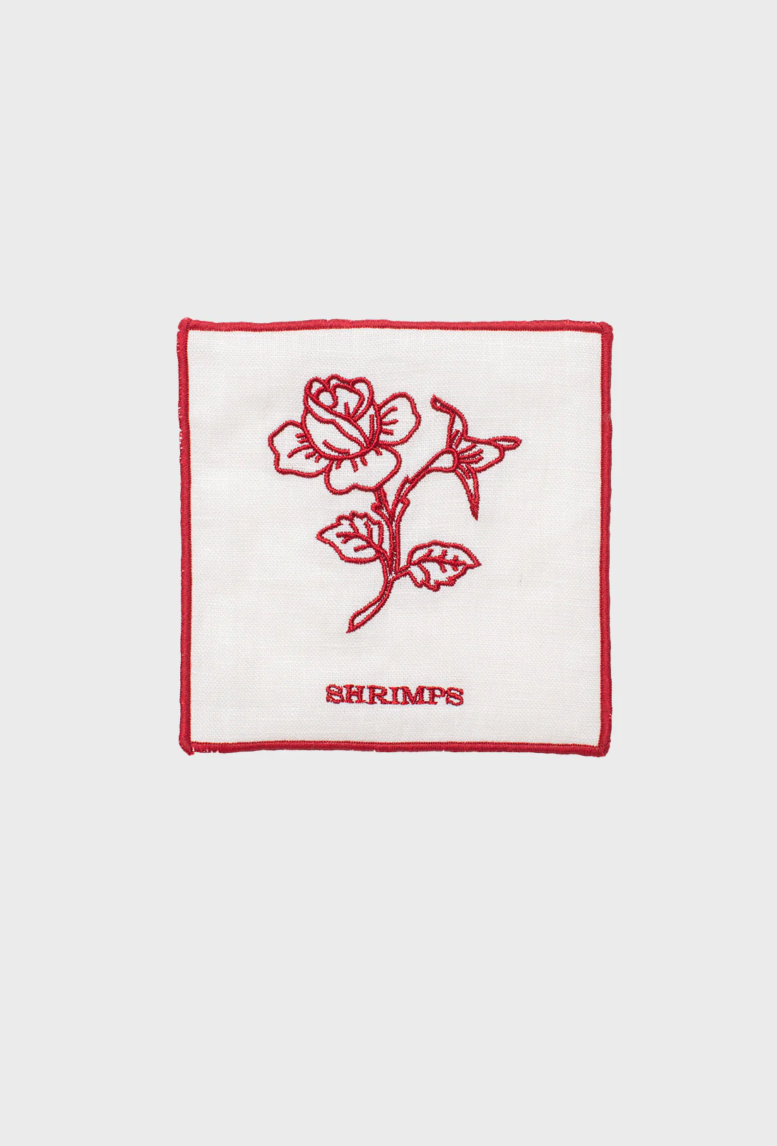 Meadow Set of 4 Coasters - Cream/Rose Red - Image 4