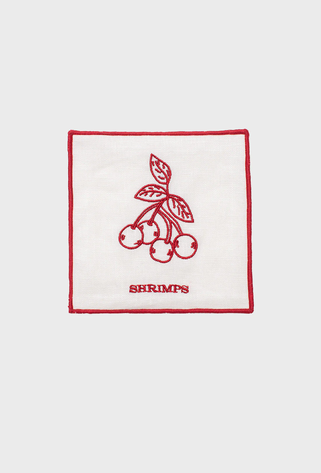 Meadow Set of 4 Coasters - Cream/Rose Red - Image 5