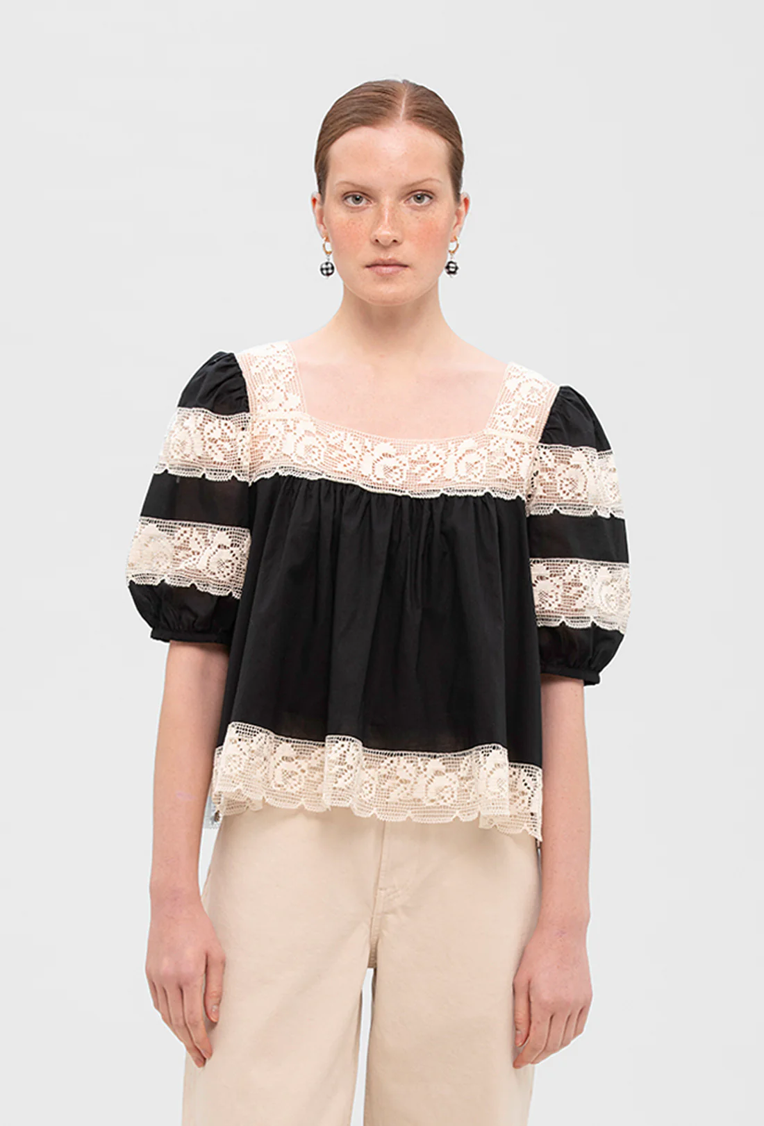 Nico Blouse - Black/Cream - Image 3