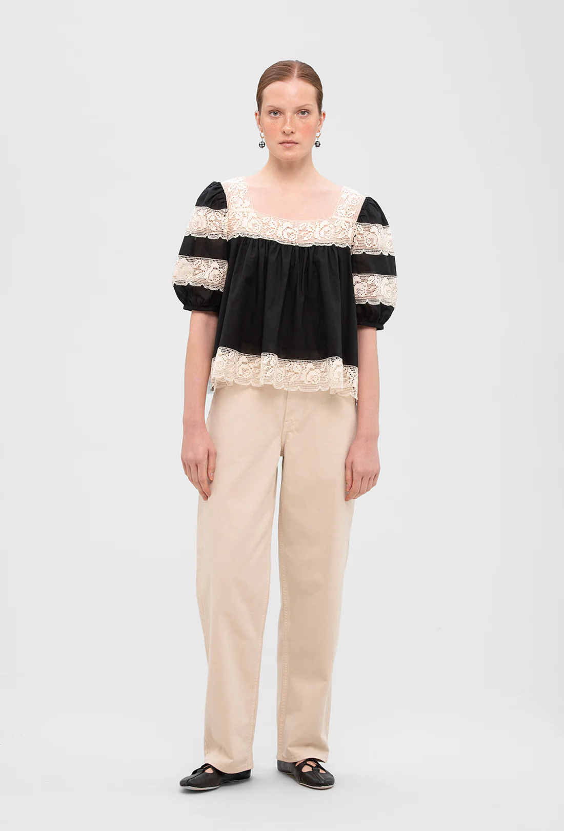 Nico Blouse - Black/Cream - Image 5