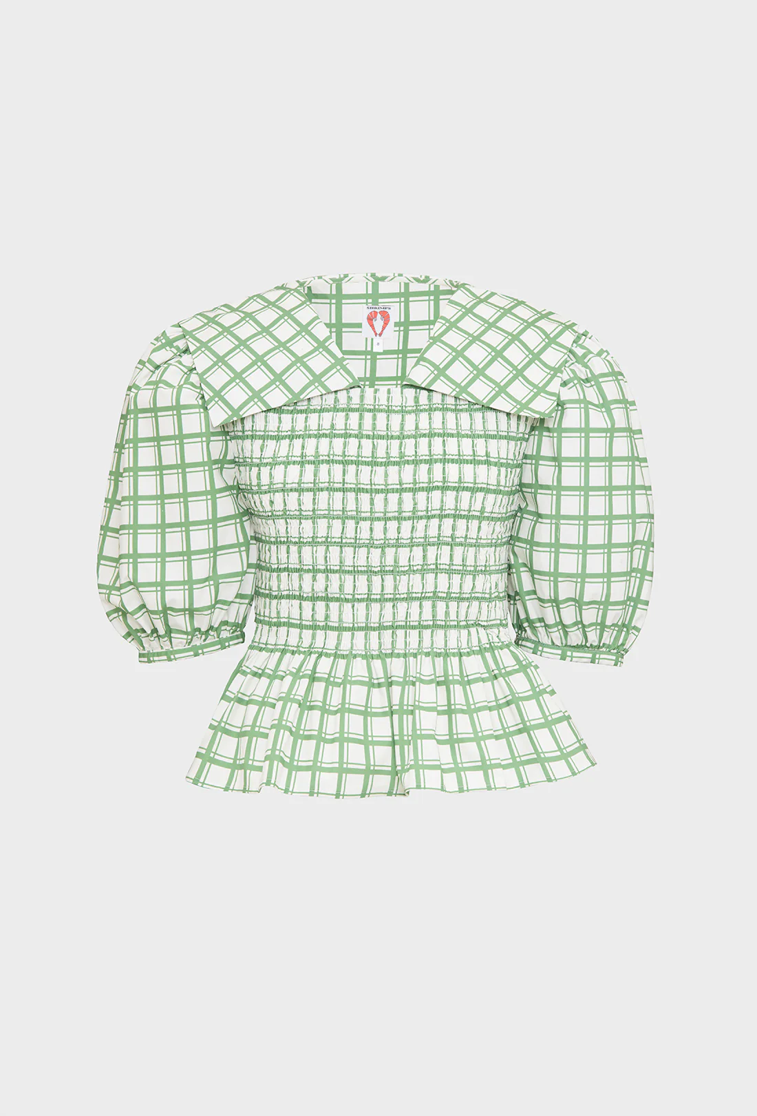 Rowan Blouse - Leaf Green Check - Image 4