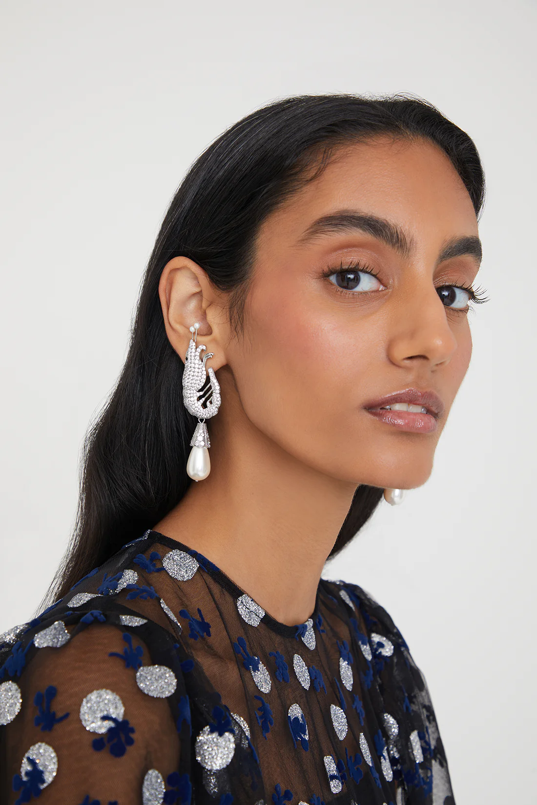 Shrimp Earrings - Silver - Image 3