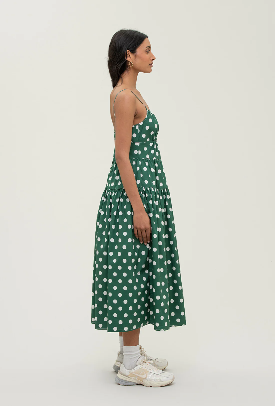 Solace Dress - Cream Spot/Green - Image 4