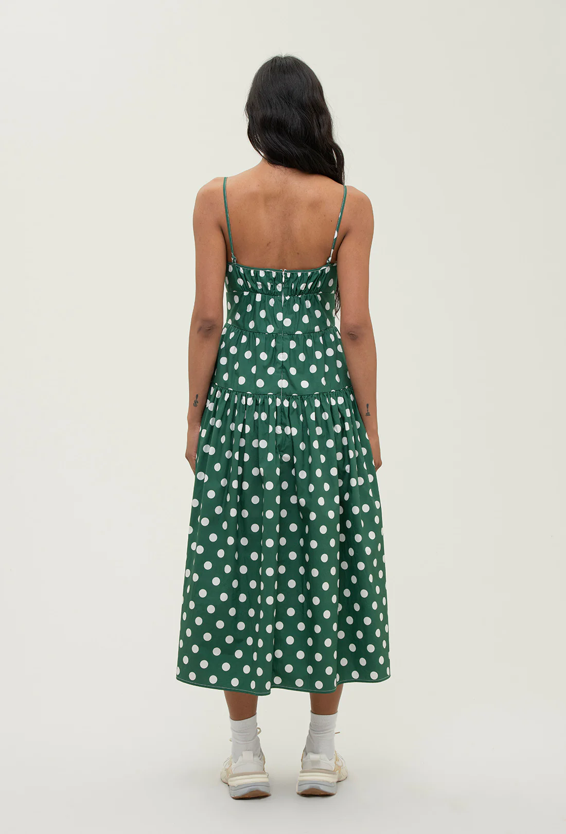Solace Dress - Cream Spot/Green - Image 5
