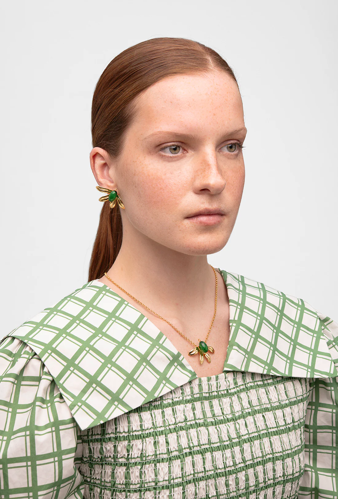 Sophia Necklace - Gold/Green - Image 4